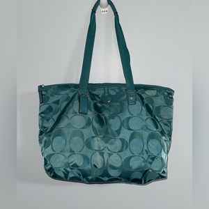COACH SIGNATURE GETAWAY NYLON PACKABLE WEEKENDER TOTE BAG 77321 TRAVEL PURSE